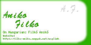 aniko filko business card