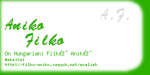 aniko filko business card